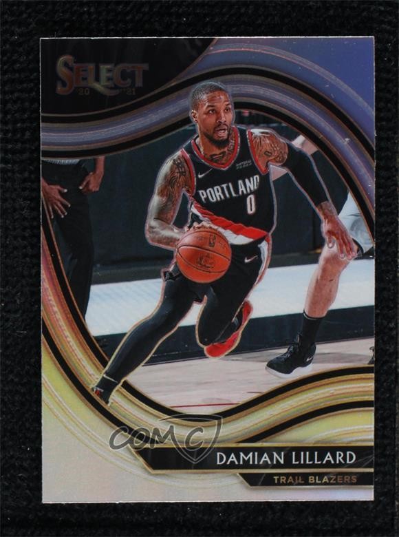 2020-21 Panini Select Courtside Silver Prizm Damian Lillard #248 0z5u