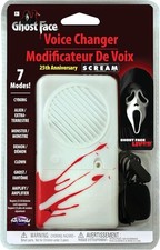 Ghost Face 25th Anniversary Deluxe Voice Changer for Halloween Costumes Plastic