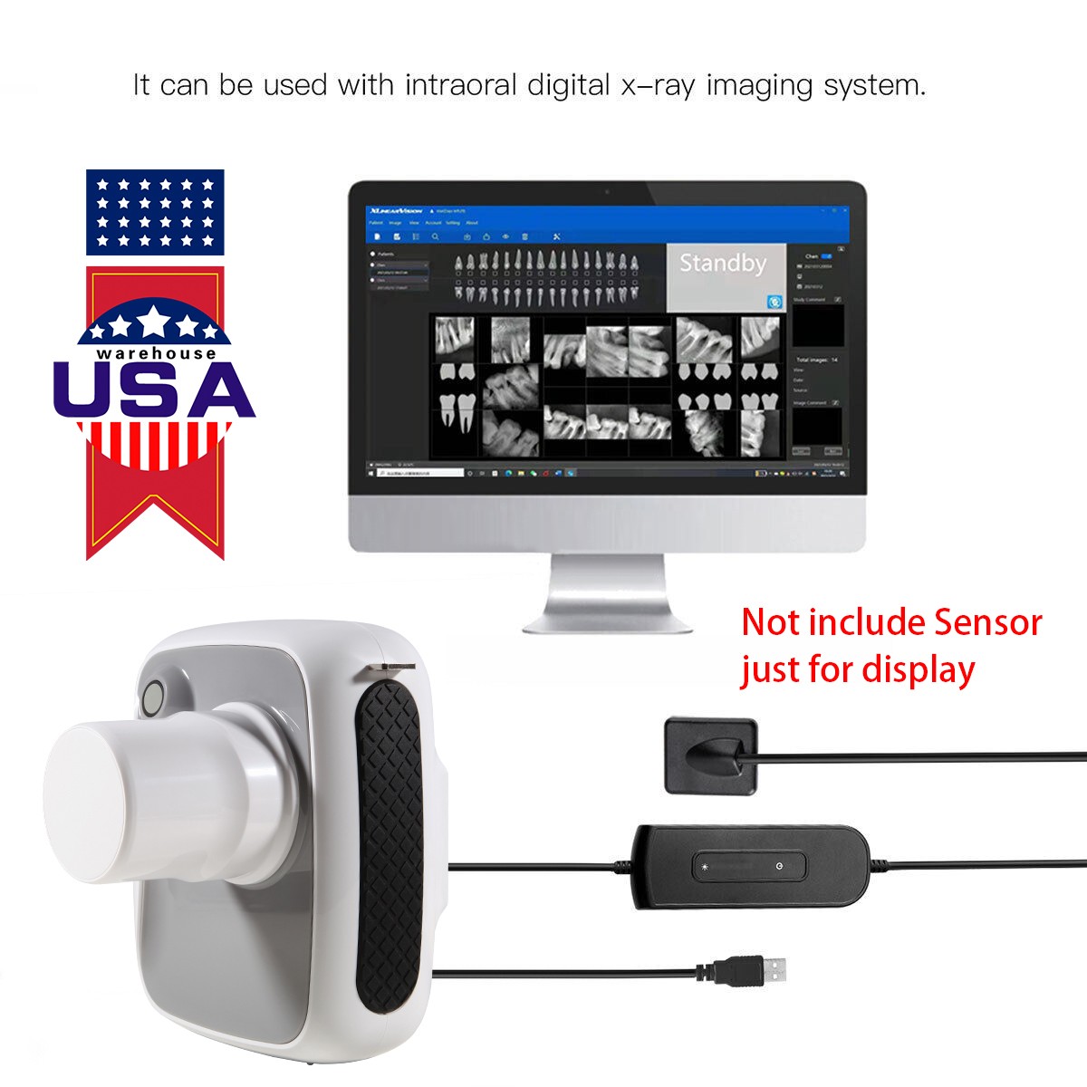 Dental Portable Imaging System X Machine Unit Ray No Shield/Sensor