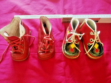 2 Paar Kinderschuhe Salamander Sonny 1970er Jh. Sammler f. Puppen Gr. 4/18 /2049