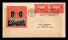 DR JIM STAMPS US COVER ARMY HEROES JACKSON AND SCOTT FDC PAIR IOOR CACHET