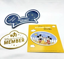 Disney Vacation Club DVC Lot of 3 Magnets Ears Hat, Member Welcome Home Weeks