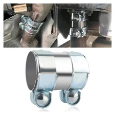 Exhaust Clamps with U-washers Bolts Heavy Duty,Stainless Steel Butt Joint Muf...