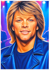 JON BON JOVI * Fun Novelty * MUSIC * Illustrated Art Card * ATC ACEO