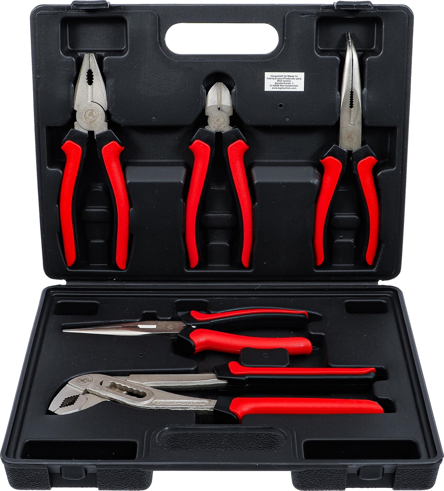 Jeu de pinces BGS Diy 330 de 5 pièces en acier au carbone forgé
