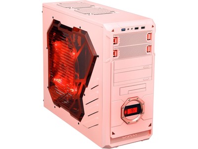 Apevia X-Dreamer-4 Pink Mid-Tower case. Full, Flex, Mini, and Micro ATX.