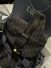 Dior Oblique Monogram Saddle Crossbody Bag Black Medium Adjustable Strap — photo 2