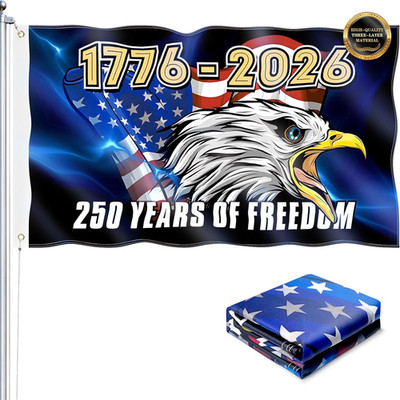 250Th Anniversary USA Flag 3X5 Ft Double Sided 3 Ply 1776-2026 Flags Heavy Duty
