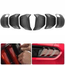 6PCS Smoked Tail Light Lamp Cover Guard Trim For Ford Mustang 18-22 Black
