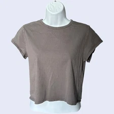 H&M Divided Cropped Tee Gray Boxy Baby T-Shirt Women’s M