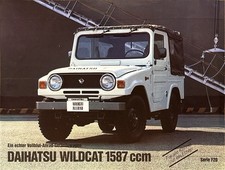 Daihatsu Wildcat F20 Prospekt Brochure Depliant