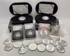 20 oz Canada Silver Lot - 2 x 2025 Elegant Maple NGC PF70/1 oz Maples/2 x Commem