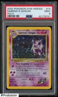 2000 Pokemon Gym Heroes #14 Sabrina's Gengar PSA 9 MINT