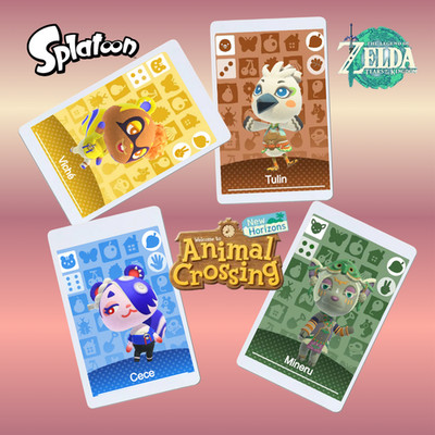Animal Crossing DLC Amiibo 4er Set Mineru, Tulin, Viche, Cece - ZELDA x SPLATOON