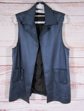 Lucy De Castenou Women's Blue Vest Jacket Size 8