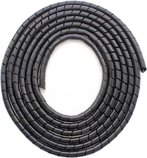 Spiral Cable Wrap,10ft – 1/4 inch Wire Wrap Cord Covers Bundle Black 
