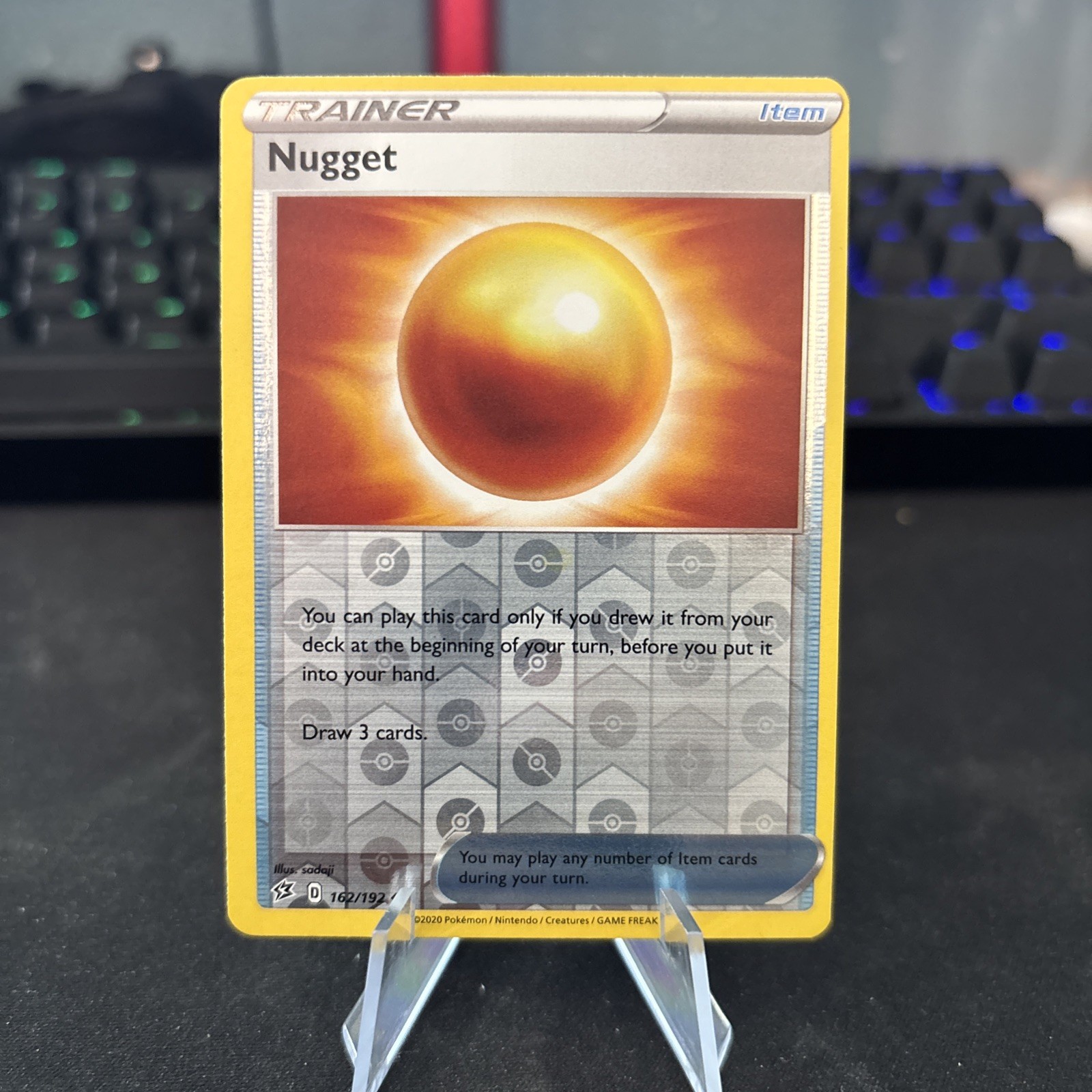 Nugget - 162/192 - Rebel Clash Pokemon Reverse Holo Foil Nice!