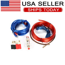 Car Audio Cable Kit 1500W Amp Amplifier Install RCA Subwoofer Sub Wiring 8 C