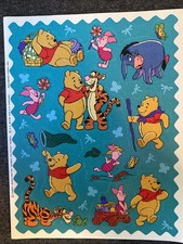 Vintage Winnie The Pooh Sticker Sheet Scrapbook Planner Craft Stickers