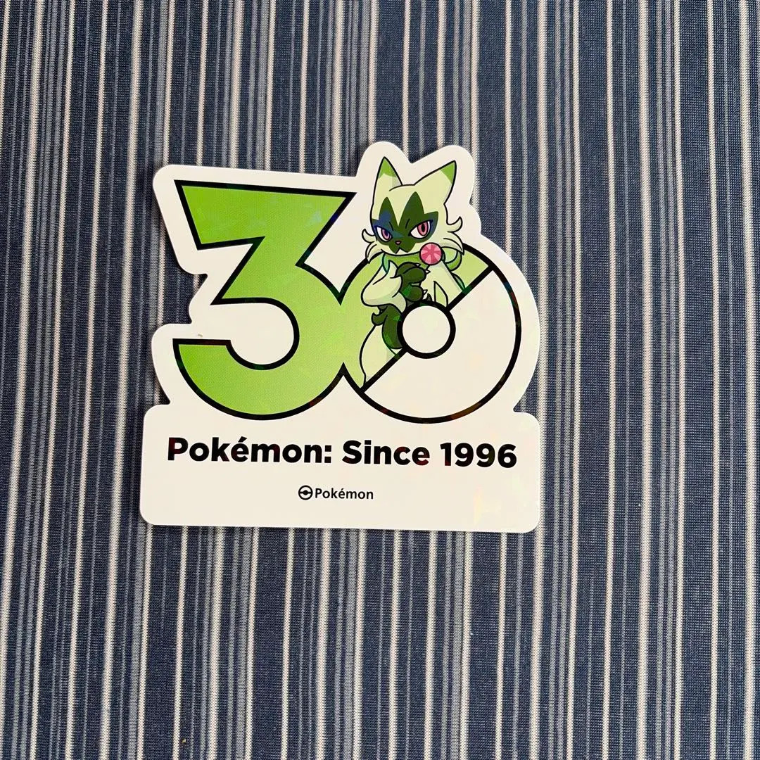 Pokemon 30th Anniversary Nyarote Logo Sticker Korean Limited Edition