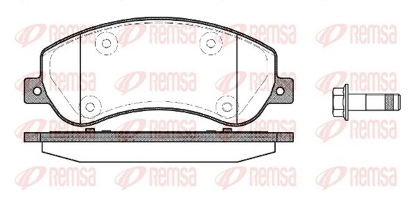 Remsa Bremsbelagsatz Scheibenbremse 1250.00 FüR VW S6B Amarok 2HB S1B 2HA S7A-image
