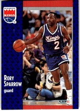 1991-92 Fleer #180 Rory Sparrow Sacramento Kings NBA Basketball