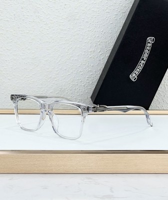 Chrome Hearts CH8345 Rectangular Clear Gray Eyeglasses Frames 52