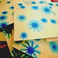 21-Blue Spinning Gears 1960's VARI-VUE moving motion Lenticular Picture NOS