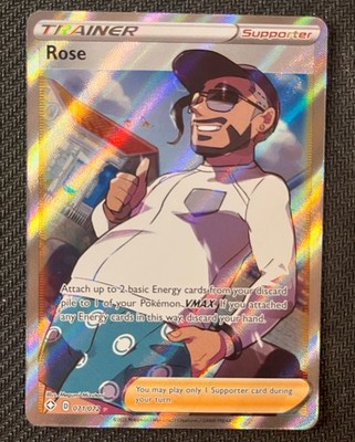 Rose - 071/072 - Pokemon Shining Fates Sword Shield Full Art Ultra Rare Card NM