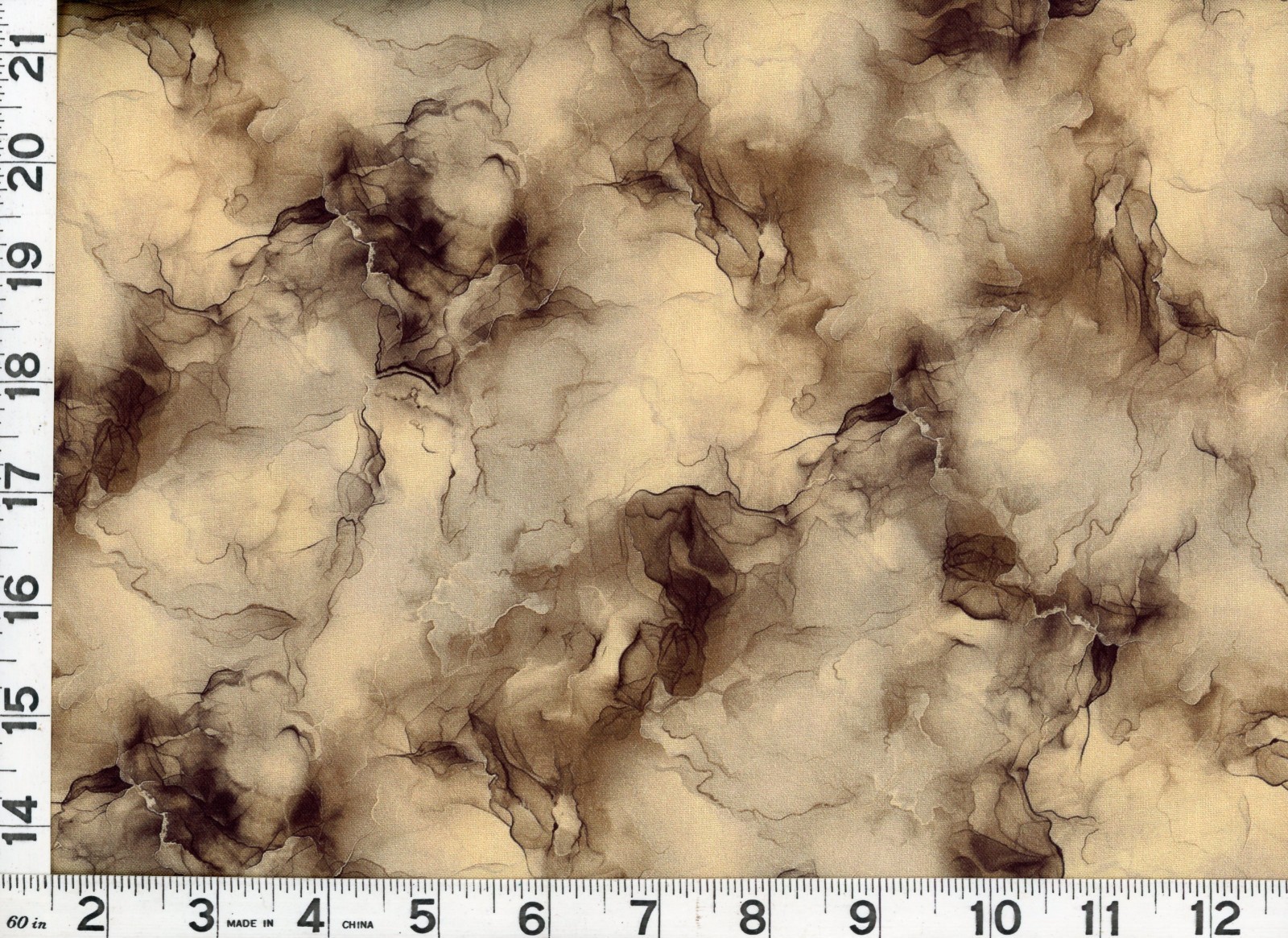Black Brown Taupe Starburst Blender Quilting Sewing Fabric by Yard #c49