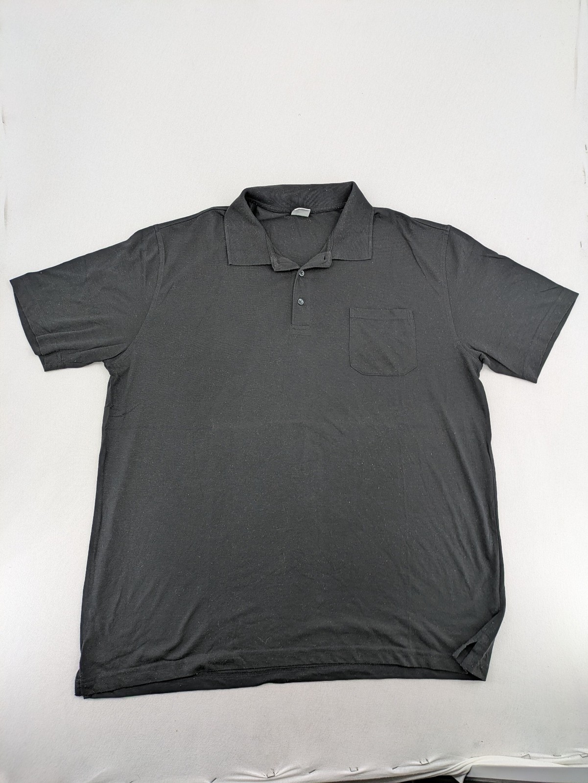Camargue Herren Poloshirt Gr 3XL Schwarz Kurzarm Baumwolle mit Brusttasche