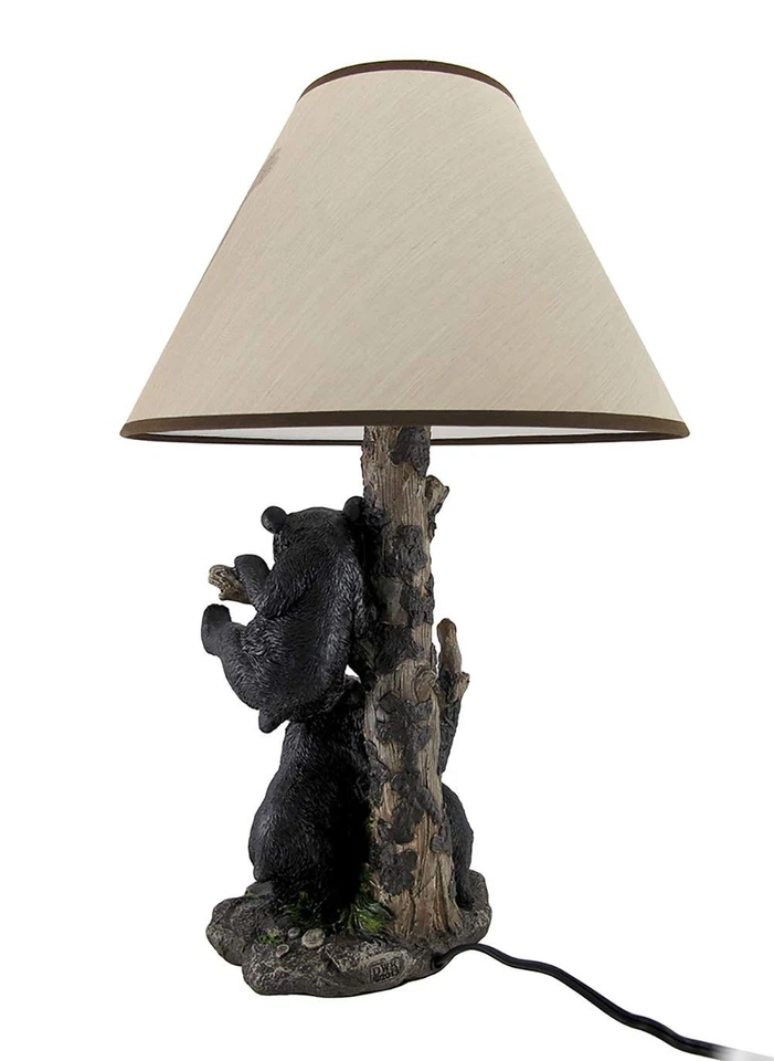 Rustic Black Bear Family Table Lamp - Lodge-Inspired Home Lighting - 20" Tall... - Image 4 of 4