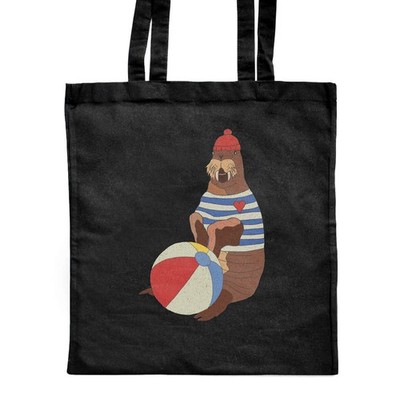 Shopper-Tasche 'Playful Walrus' klassisch schwarz (ZB00018625)