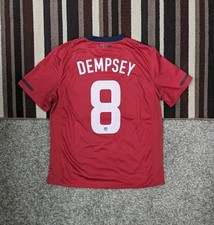 Nike USA USMNT 2011/12 Authentic Away Soccer Jersey DEMPSEY #8 Red Sash Men’s M