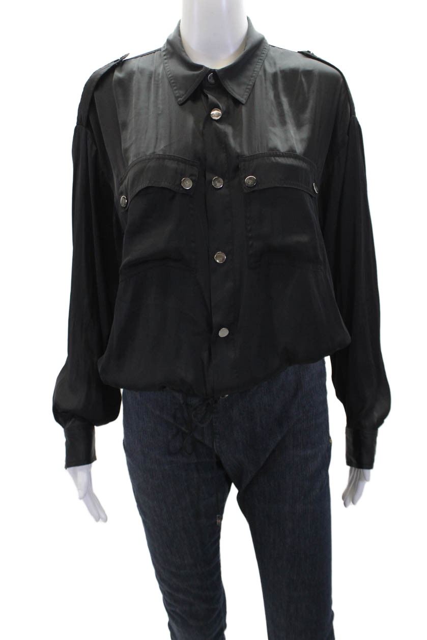 Ramy Brook Collared Buttoned Detail Drawstring Wa… - image 1