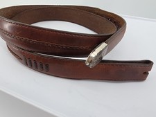 Vintage Onyx by Brighton Men s Brown Braided Belt Size 40 Silver Tip No Buckle