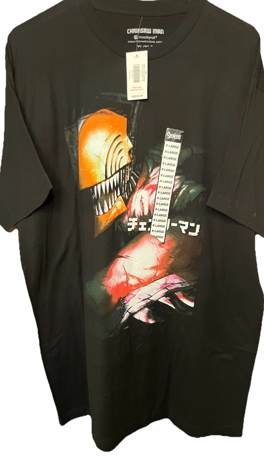 Camiseta para hombre con estampado gráfico de personajes de anime Chainsaw Man Chain Sawman XL/XLT