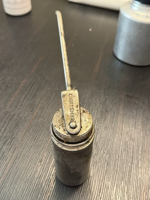 #ad VINTAGE CRAFTSMAN OIL CAN TRIGGER OILER Pat 2.595.118 5581 Label On Bottom USA $18.25