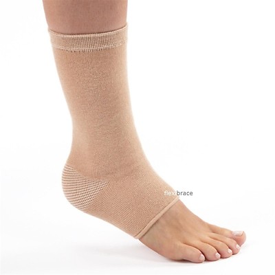 2 Ankle Brace Support Elastic Tendonitis Compression Wrap Sleeve By Flexibrace 