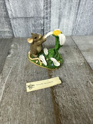 Fitz and Floyd Figurine  YOU LOVE ME/LOVE ME NOT  Charming Tails Mouse & Daisy