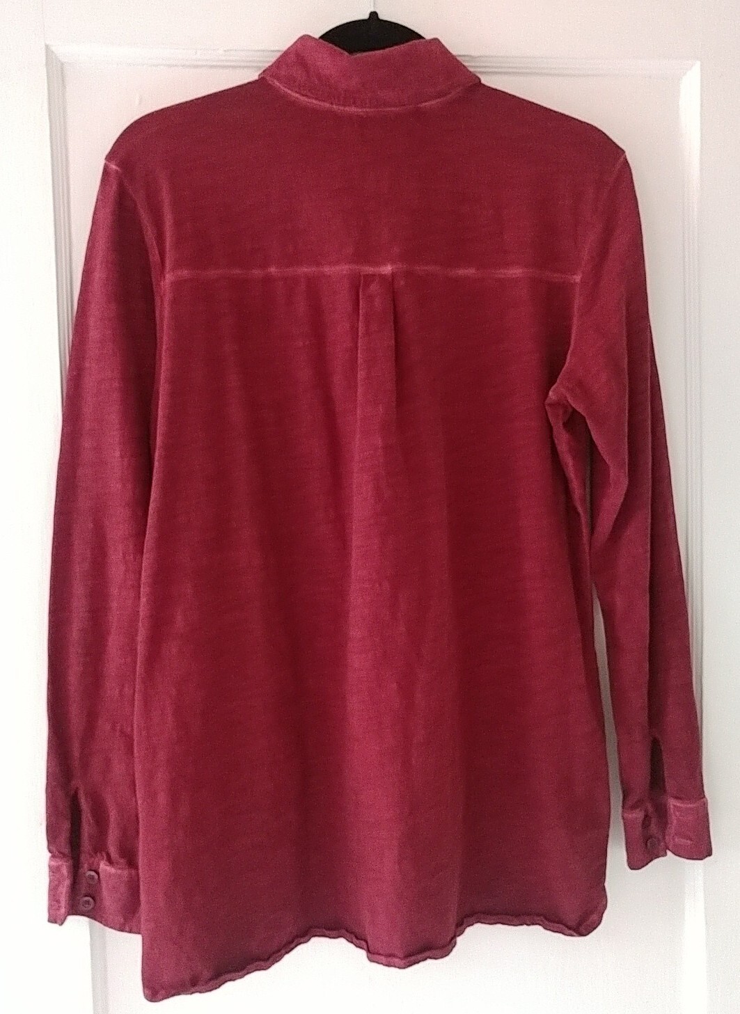 Peruvian Womens Cotton Button Down Distressed Bri… - image 2