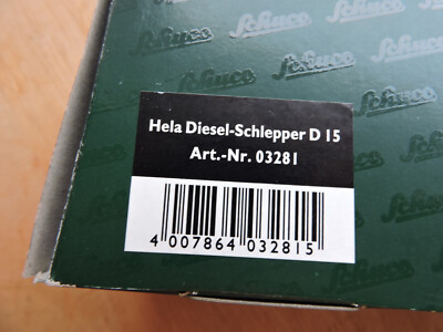 Schuco 1/43. Hela Diesel Schlepper D15 1950. Tracteur