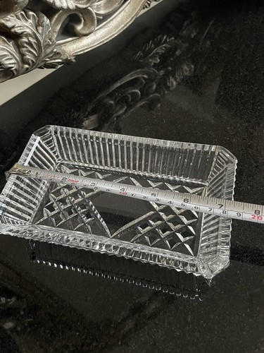 WATERFORD Crystal 7" RECTANGLE VANITY / SERVING TRAY - Picture 5 of 6
