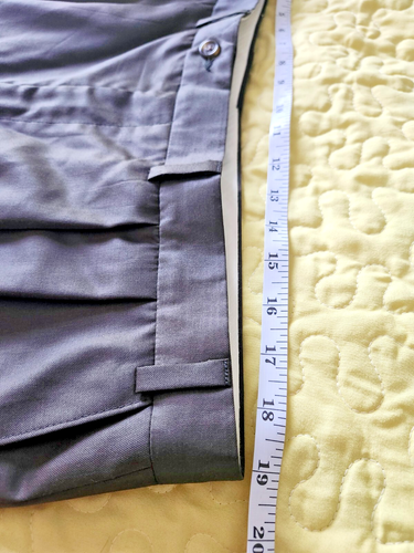 VTG Wool Cashmere Men 38x33 Dress Pants Chaps Ralph Lauren Cuffed Pleated FLAWS - Picture 13 of 19