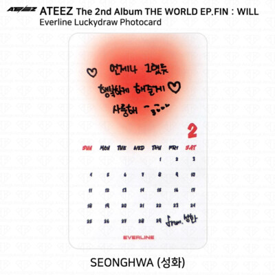 ATEEZ The 2nd Album WORLD EP.FIN WILL Everline Lucky Draw