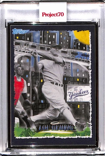 2021 TOPPS PROJECT 70 #810 LOU GEHRIG BY KING SALADEEN P70 AP SILVER FRAME 02/51