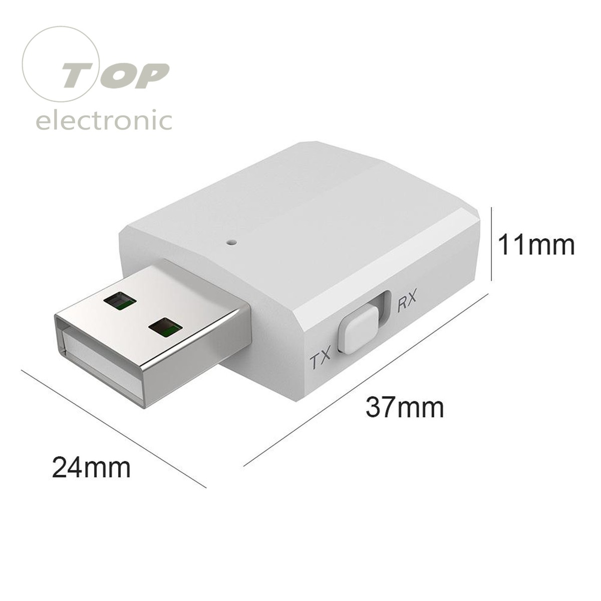 Adattatore Bluetooth USB 5.0 3 In 1 - Trasmettitore E Ricevitore Con Cavo AUX, Per TV E PC - copertina