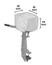 COPRIMOTORE FUORIBORDO 60/100 HP MISURE 73x40x65mm COLORE GRIGIO