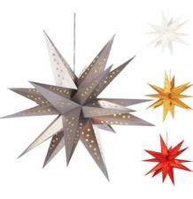 3D Weihnacht Stern Innen 60 cm LED Timer Adventstern Weihnachtsdeko Fensterdeko