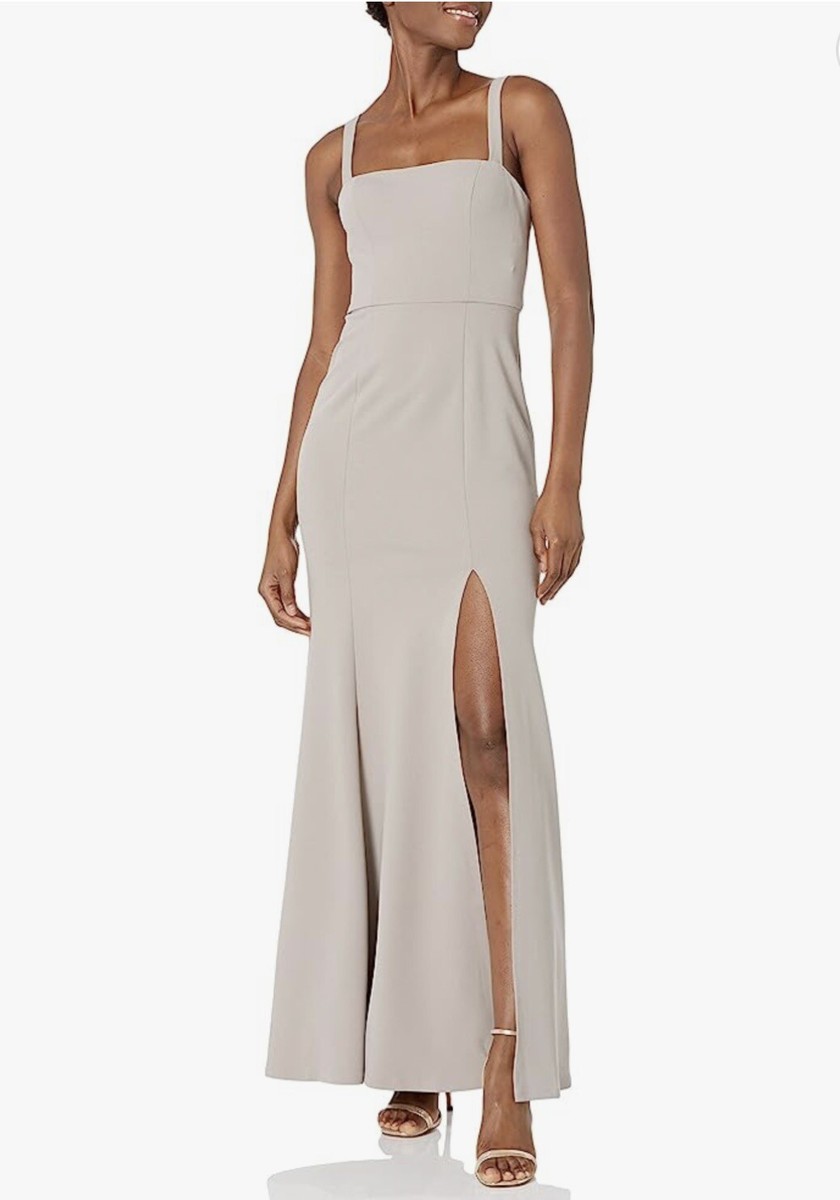 crepe knit square neck dress Scanlan Theodore Crepe Knit Square Neck Dress